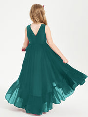 Boho Junior Bridesmaid Dresses Cascading Skirt Peacock