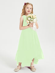 Boho Junior Bridesmaid Dresses Cascading Skirt Sage