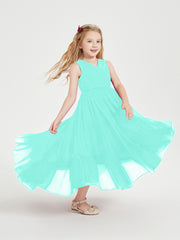 Boho Junior Bridesmaid Dresses Cascading Skirt Spa