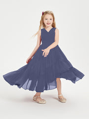 Boho Junior Bridesmaid Dresses Cascading Skirt Stormy
