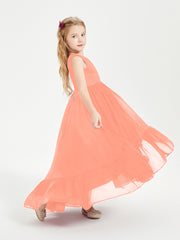 Boho Junior Bridesmaid Dresses Cascading Skirt Sunset