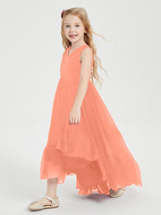 Boho Junior Bridesmaid Dresses Cascading Skirt Sunset