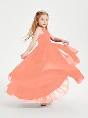 Boho Junior Bridesmaid Dresses Cascading Skirt Sunset