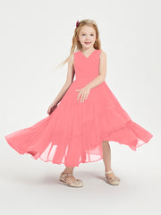 Boho Junior Bridesmaid Dresses Cascading Skirt Watermelon