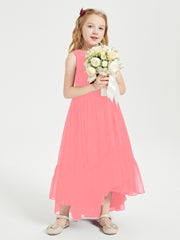 Boho Junior Bridesmaid Dresses Cascading Skirt Watermelon