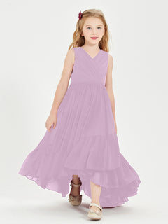 Boho Junior Bridesmaid Dresses Cascading Skirt Wisteria