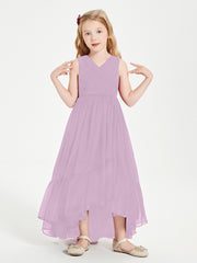 Boho Junior Bridesmaid Dresses Cascading Skirt Wisteria
