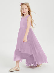 Boho Junior Bridesmaid Dresses Cascading Skirt Wisteria