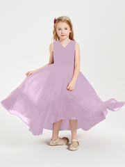 Boho Junior Bridesmaid Dresses Cascading Skirt Wisteria