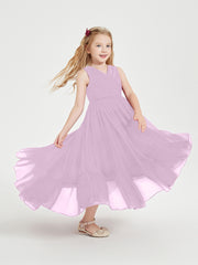 Boho Junior Bridesmaid Dresses Cascading Skirt Wisteria
