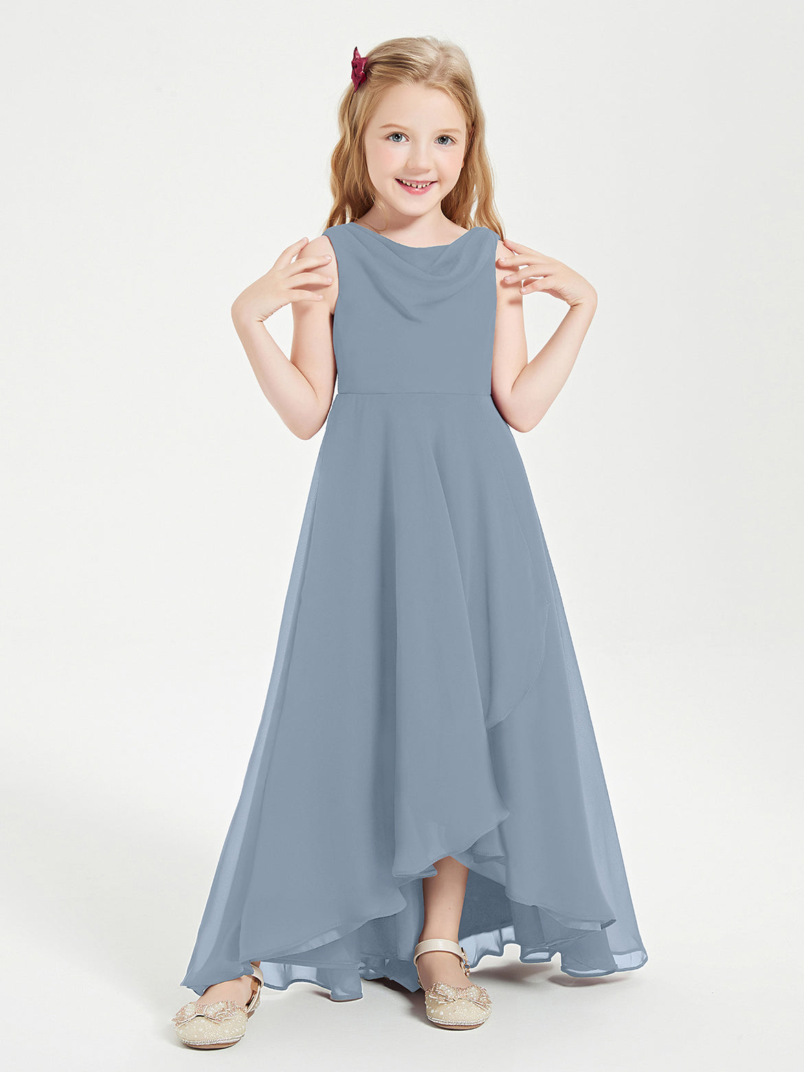 Dusty Blue Junior Bridesmaid Dresses BABARONI Dusty Blue Junior Bridesmaid Dresses BABARONI
