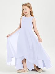 Modern Asymmetrical Junior Bridesmaid Dresses Cowl Neck Lavender