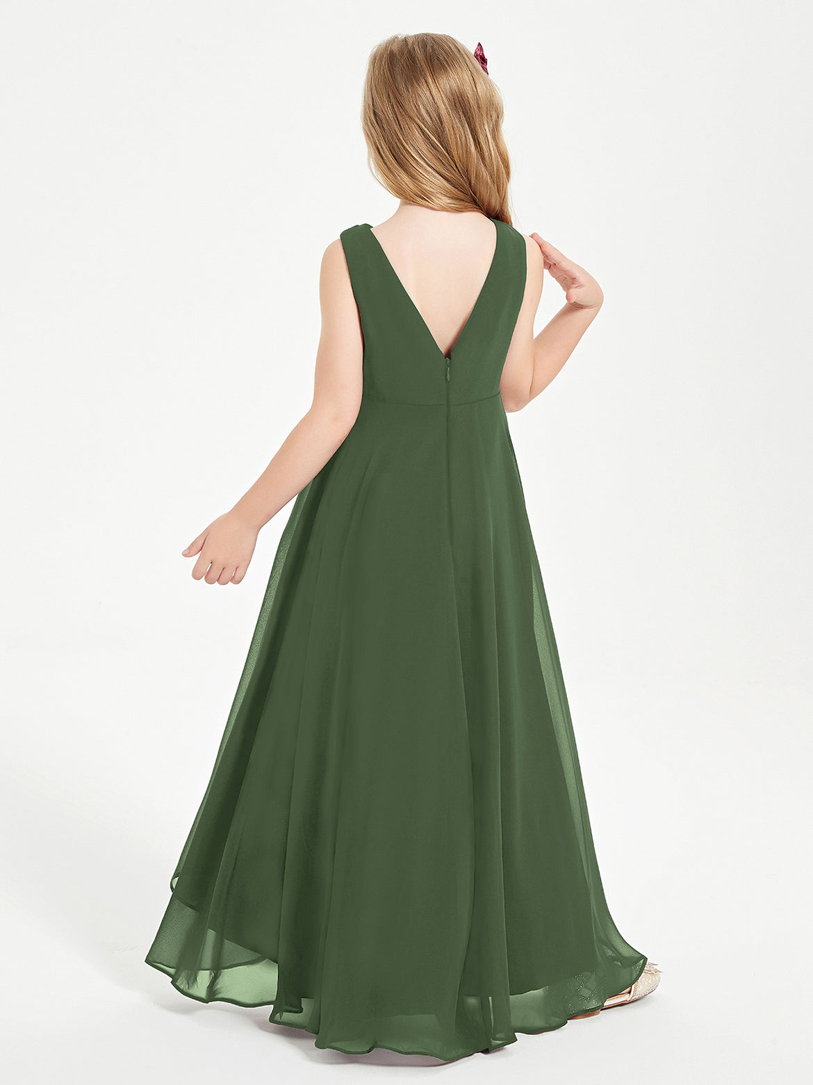 Olive Green Junior Bridesmaid Dresses  BABARONI
