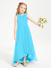 Modern Asymmetrical Junior Bridesmaid Dresses Cowl Neck Pool