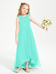Modern Asymmetrical Junior Bridesmaid Dresses Cowl Neck Spa