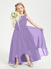 Modern Asymmetrical Junior Bridesmaid Dresses Cowl Neck Tahiti