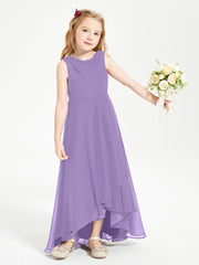 Modern Asymmetrical Junior Bridesmaid Dresses Cowl Neck Tahiti