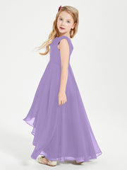 Modern Asymmetrical Junior Bridesmaid Dresses Cowl Neck Tahiti