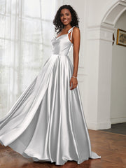 Cowl Neck A-Line Dress With Slit Ivory Plus Size