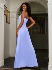 Lace Appliqued  Backless Chiffon A-Line Dress Lavender Plus Size