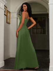 Lace Appliqued  Backless Chiffon A-Line Dress Moss Plus Size