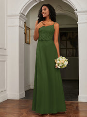 Lace Appliqued  Backless Chiffon A-Line Dress Moss Plus Size