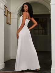 Lace Appliqued  Backless Chiffon A-Line Dress Silver Plus Size