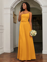 Lace Appliqued  Backless Chiffon A-Line Dress Tangerine Plus Size