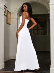 Lace Appliqued  Backless Chiffon A-Line Dress White Plus Size