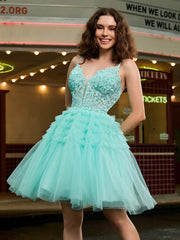 Corset Top Tulle Tiered Short Dress Spa