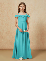 Off-the-shoulder A-Line Junior Bridesmaid Dresses Jade