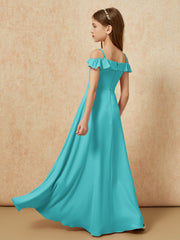 Off-the-shoulder A-Line Junior Bridesmaid Dresses Jade