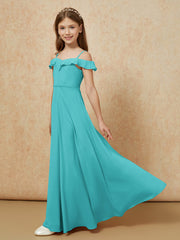 Off-the-shoulder A-Line Junior Bridesmaid Dresses Jade