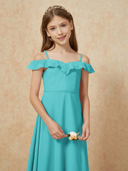 Off-the-shoulder A-Line Junior Bridesmaid Dresses Jade