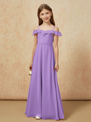 Off-the-shoulder A-Line Junior Bridesmaid Dresses Tahiti