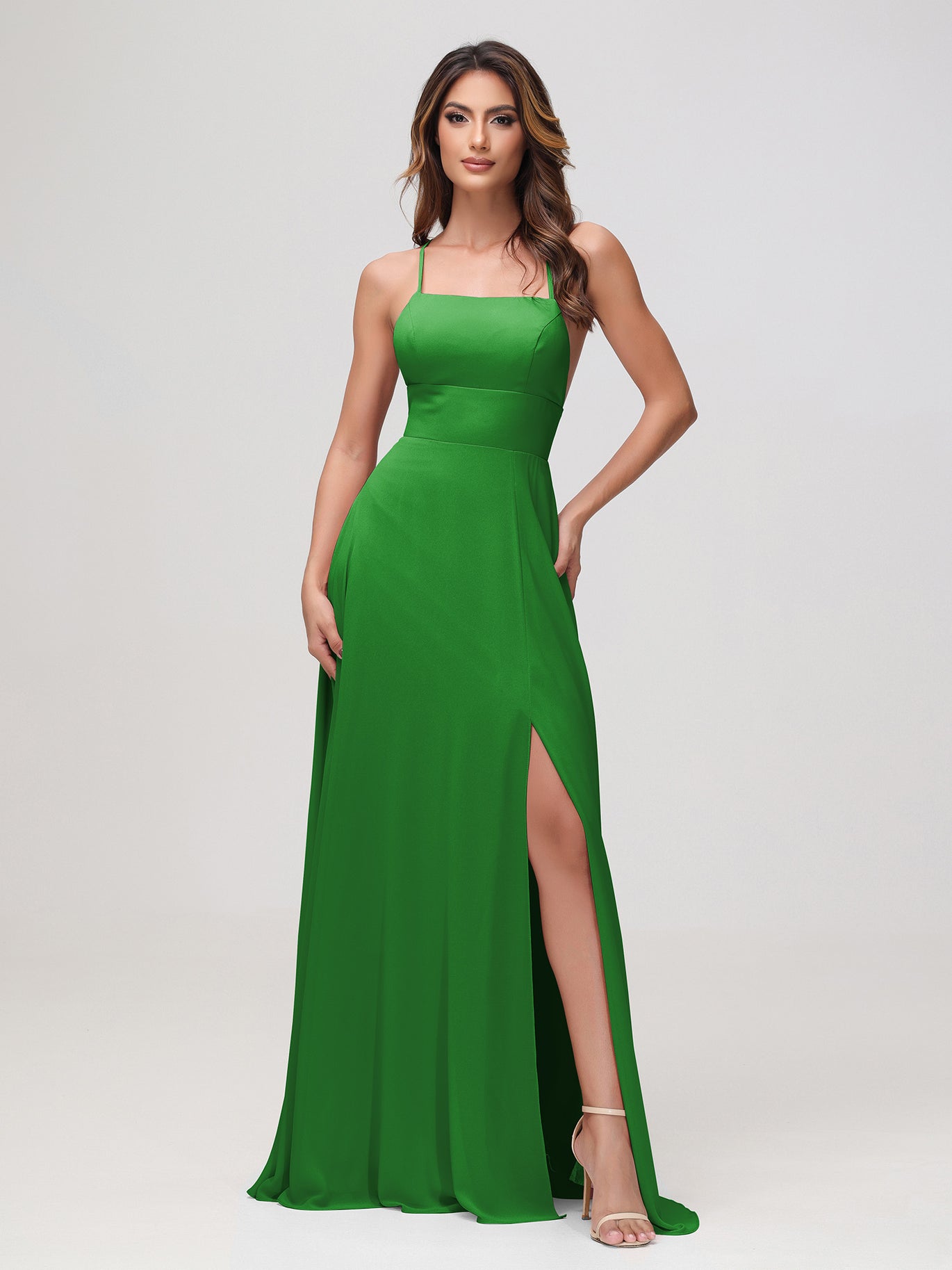 eye makeup for olive green dress Betty Basics - Plain Carrie Dress - Green