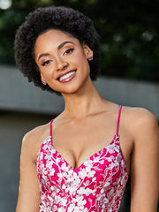 Pink Square Rose Gold Earrings