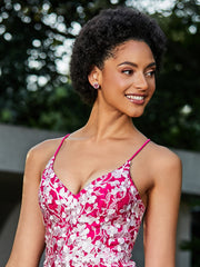 Pink Square Rose Gold Earrings