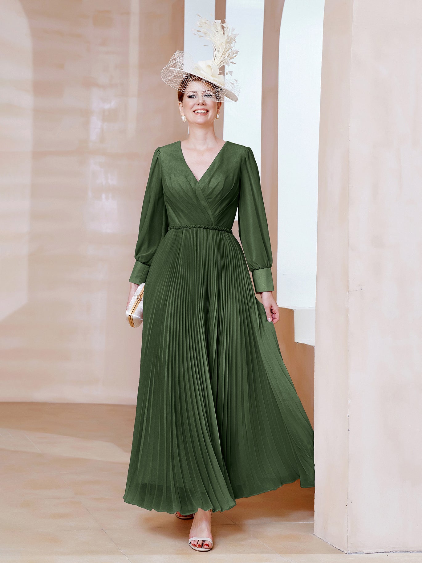 slim fit dress slacks Long Formal Mother of The Bride Dress main image 1