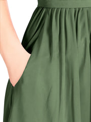 One Shoulder Chiffon And Lace Dress with Slit Olive Green Plus Size