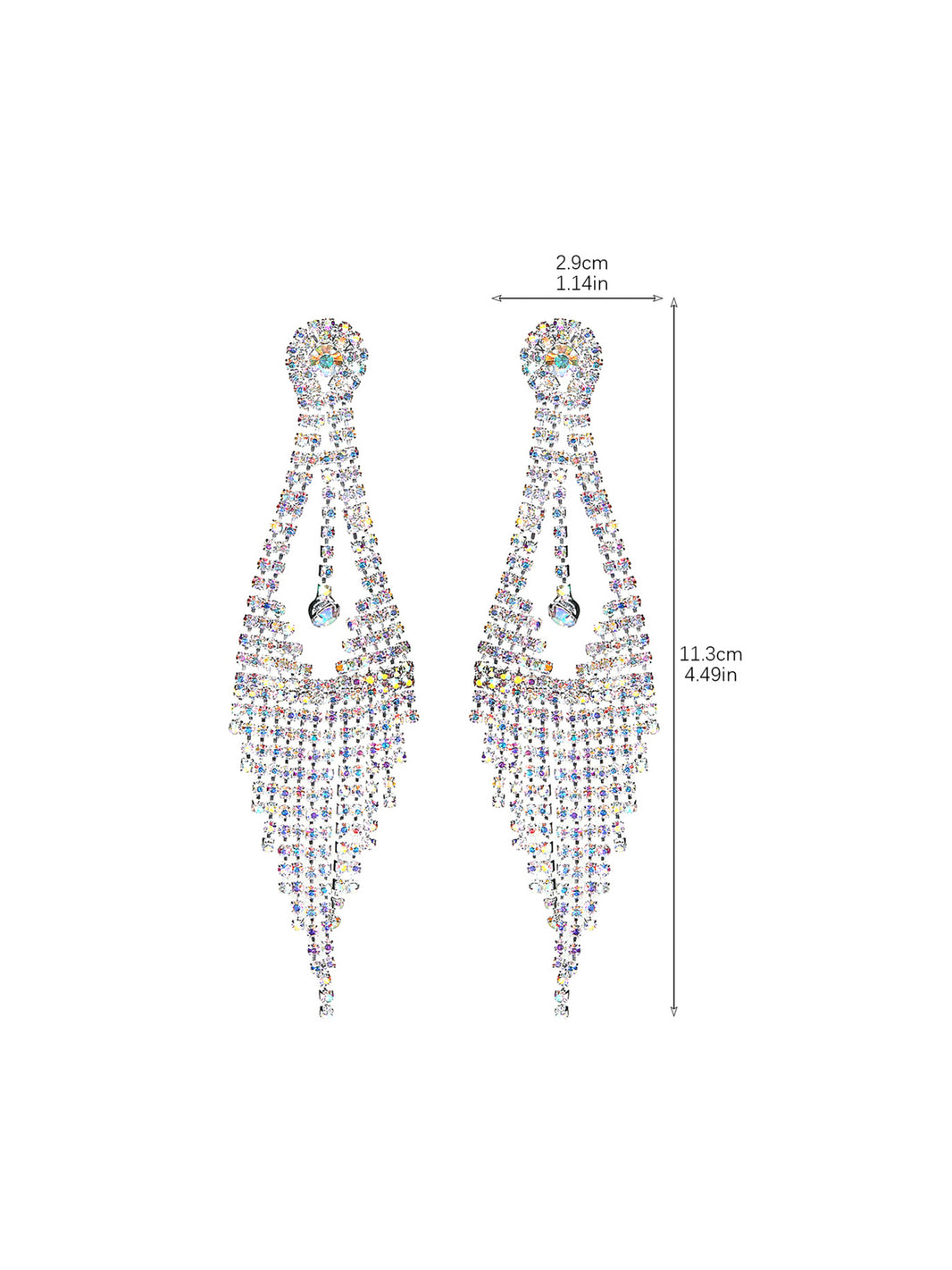 Trendy Fancy Diamond Tassels Earrings