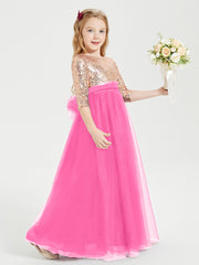 Glamorous Junior Bridesmaid Dresses Sequined Top Azalea