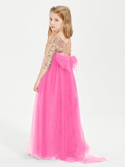 Glamorous Junior Bridesmaid Dresses Sequined Top Azalea