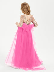 Glamorous Junior Bridesmaid Dresses Sequined Top Azalea