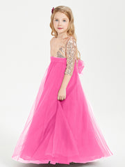Glamorous Junior Bridesmaid Dresses Sequined Top Azalea