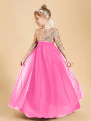 Glamorous Junior Bridesmaid Dresses Sequined Top Azalea