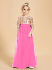 Glamorous Junior Bridesmaid Dresses Sequined Top Azalea