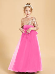 Glamorous Junior Bridesmaid Dresses Sequined Top Azalea
