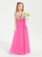 Glamorous Junior Bridesmaid Dresses Sequined Top Azalea