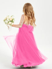 Glamorous Junior Bridesmaid Dresses Sequined Top Azalea